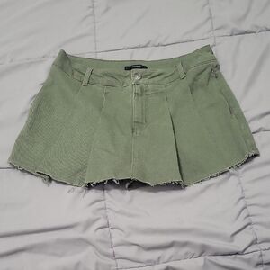 Forever 21 Olive Green Denim Skirt